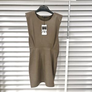 BNWT Zara Real Leather Dress size XS